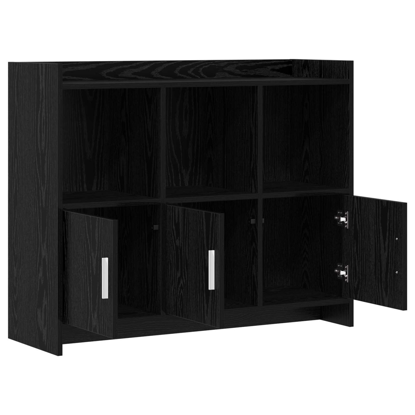 vidaXL Πλαϊνό γραφείο Μαύρη Δρυς 98,5 x 33 x 80 εκ Επεξεργασμένο Ξύλο