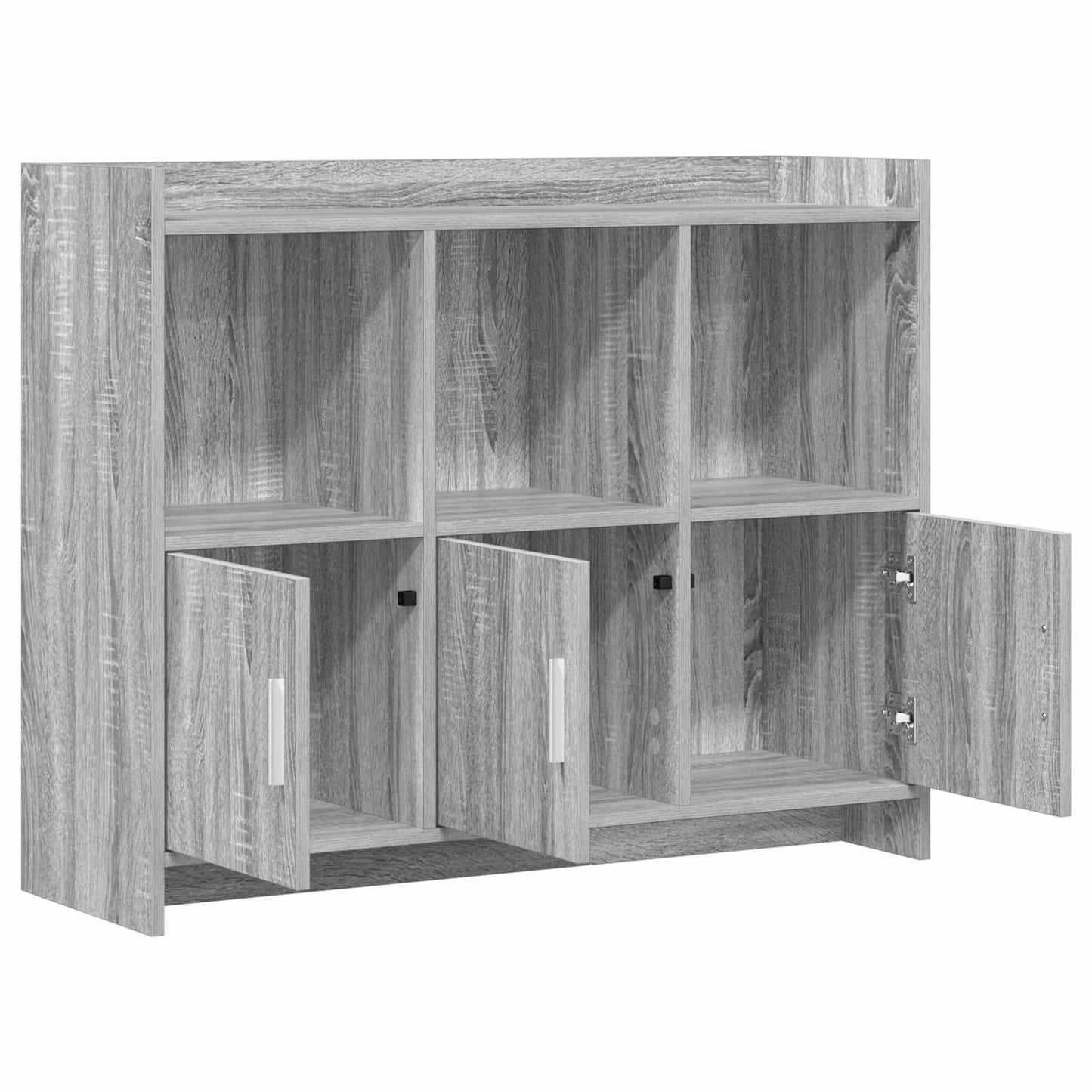 vidaXL Πλαϊνό γραφείο Γκρι Sonoma 98,5 x 33 x 80 εκ Επεξεργασμένο Ξύλο