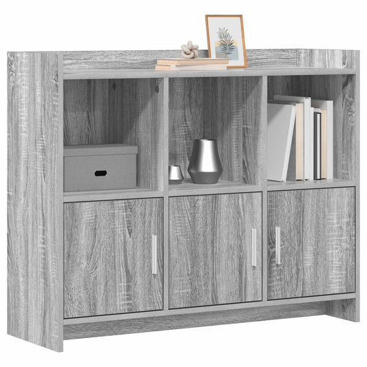 vidaXL Πλαϊνό γραφείο Γκρι Sonoma 98,5 x 33 x 80 εκ Επεξεργασμένο Ξύλο
