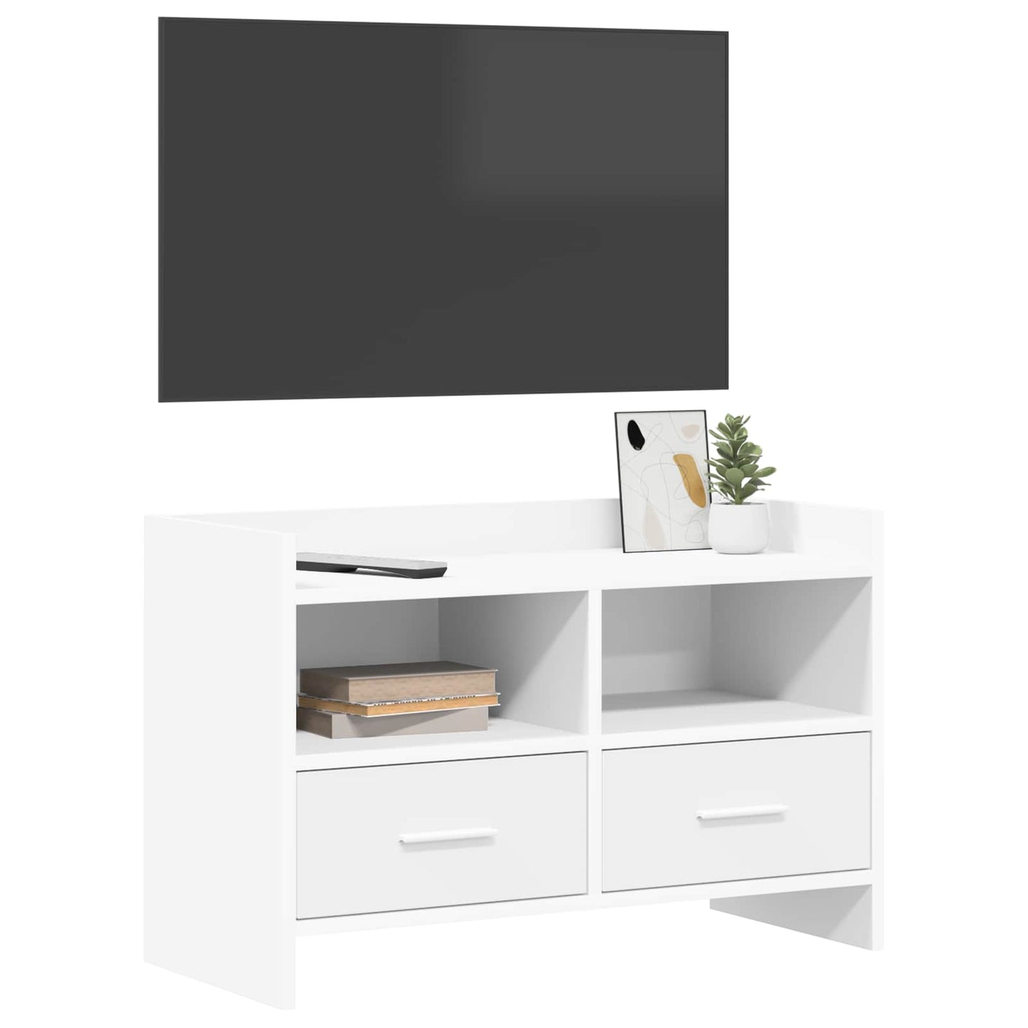 vidaXL Ντουλάπι TV 71,5 x 33 x 47 εκ. Λευκό Επεξεργασμένο Ξύλο