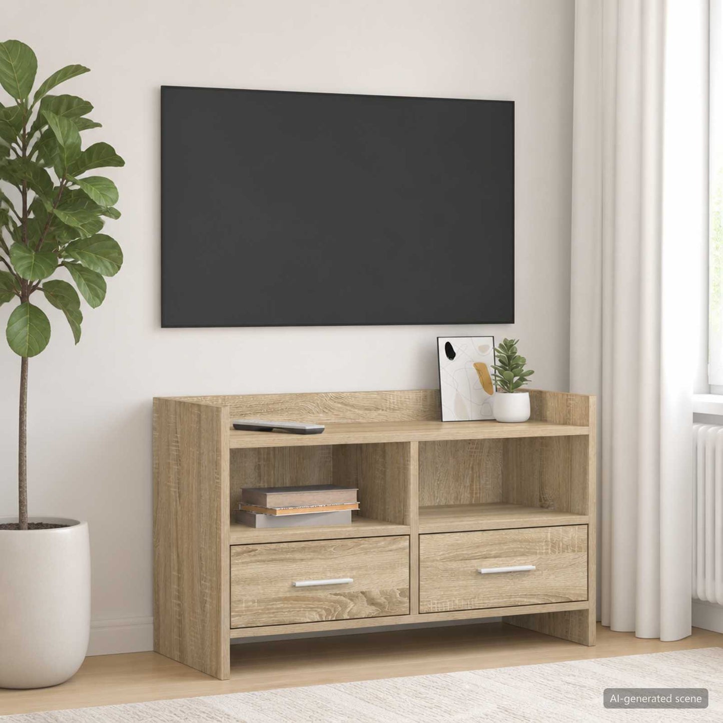 vidaXL Ντουλάπι TV 71,5 x 33 x 47 εκ. Sonoma Δρυς Επεξεργασμένο Ξύλο
