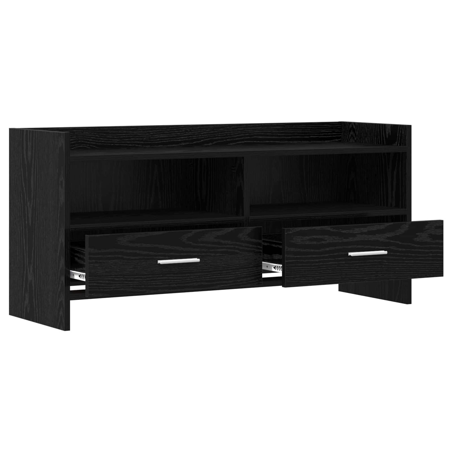 vidaXL Ντουλάπι TV 100 x 33 x 47 εκ Μαύρη Δρυς Επεξεργασμένο Ξύλο