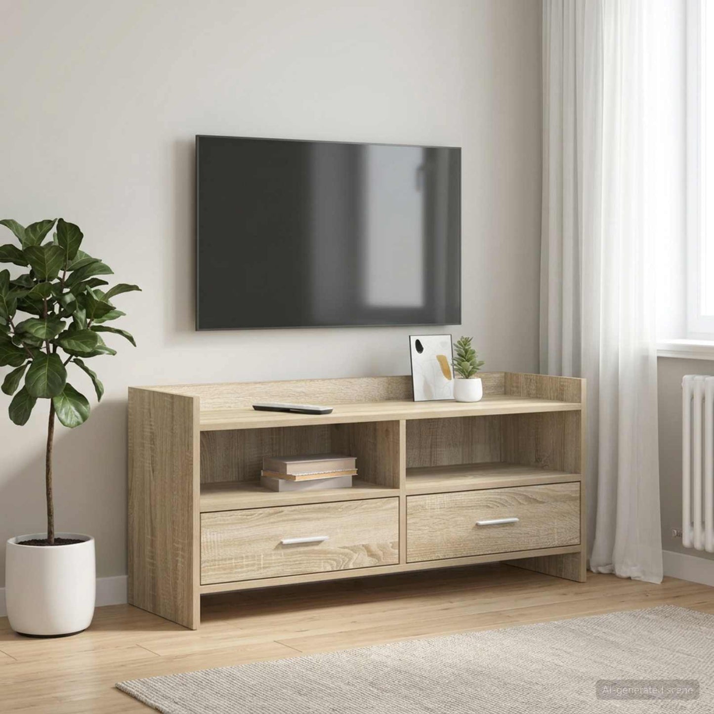 vidaXL Ντουλάπι TV 100 x 33 x 47 εκ Sonoma Δρυς Επεξεργασμένο Ξύλο