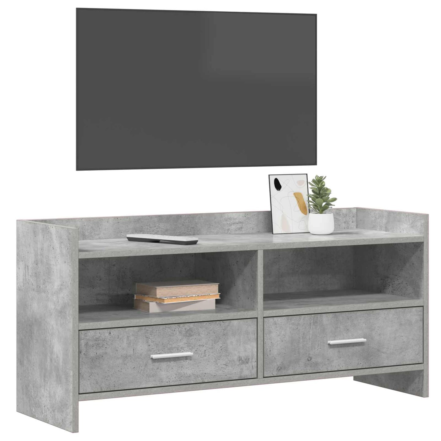 vidaXL Ντουλάπι TV 100 x 33 x 47 εκ Γκρι Σκυροδέματος