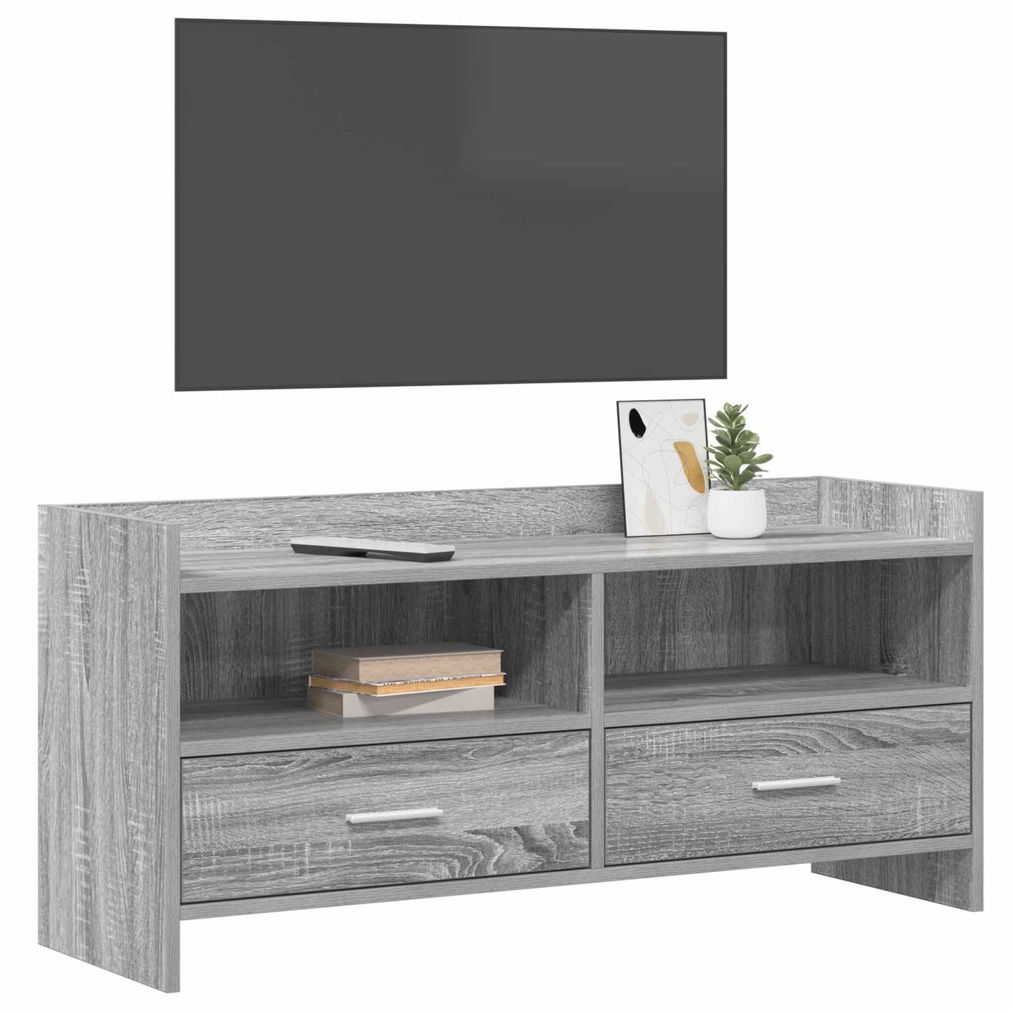 vidaXL Ντουλάπι TV 100 x 33 x 47 εκ Γκρι Sonoma Επεξεργασμένο Ξύλο