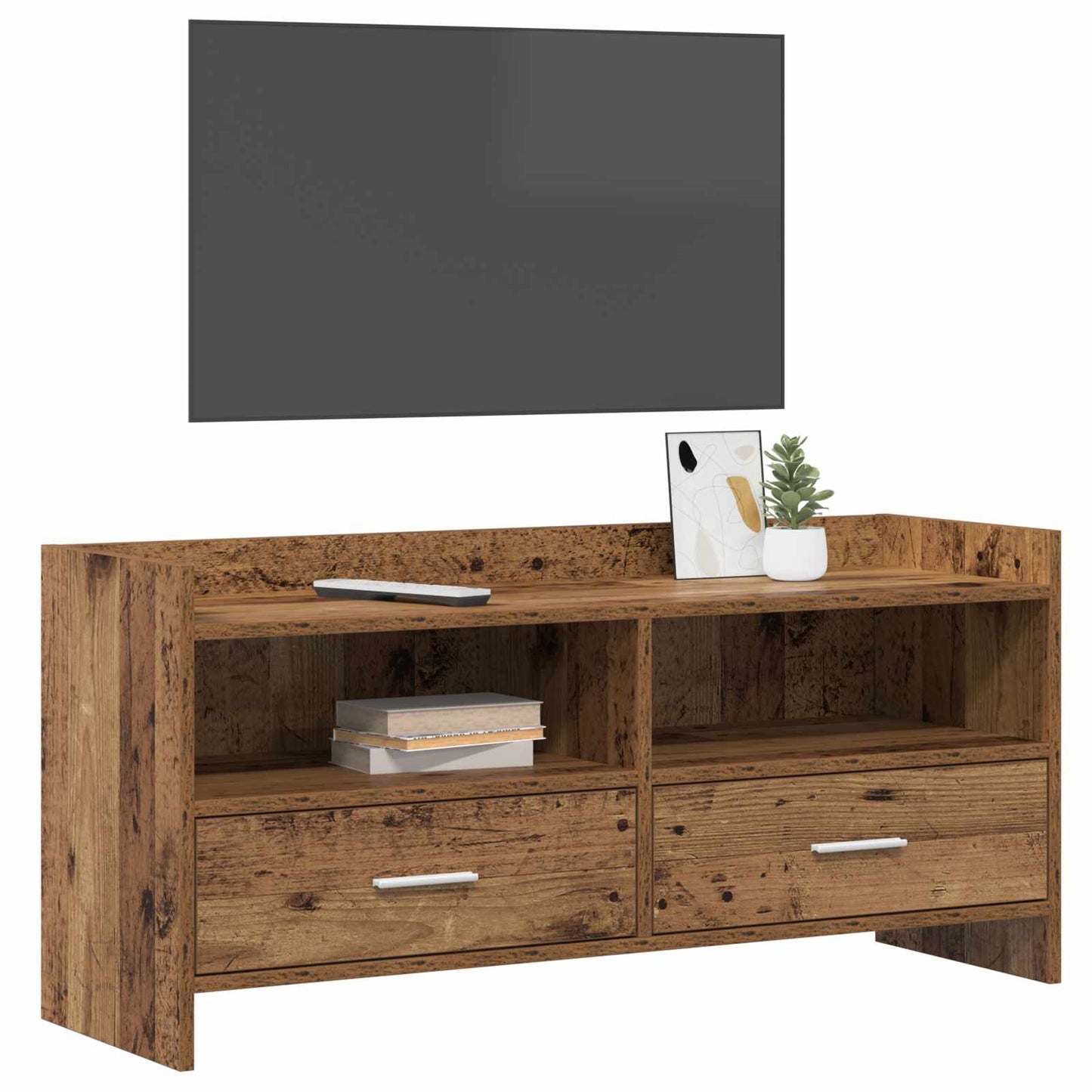 vidaXL Ντουλάπι TV 100 x 33 x 47 εκ Παλαιωμένο ξύλο Επεξεργασμένο Ξύλο