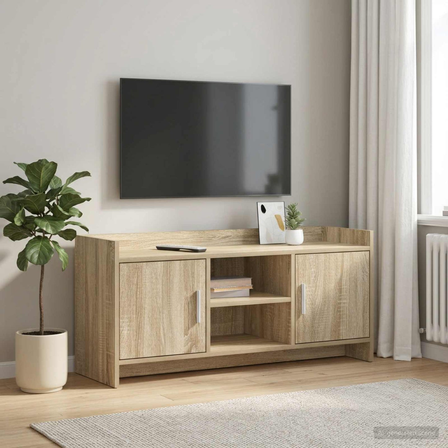 vidaXL Ντουλάπι TV 102 x 33 x 47 εκ Sonoma Δρυς Επεξεργασμένο Ξύλο