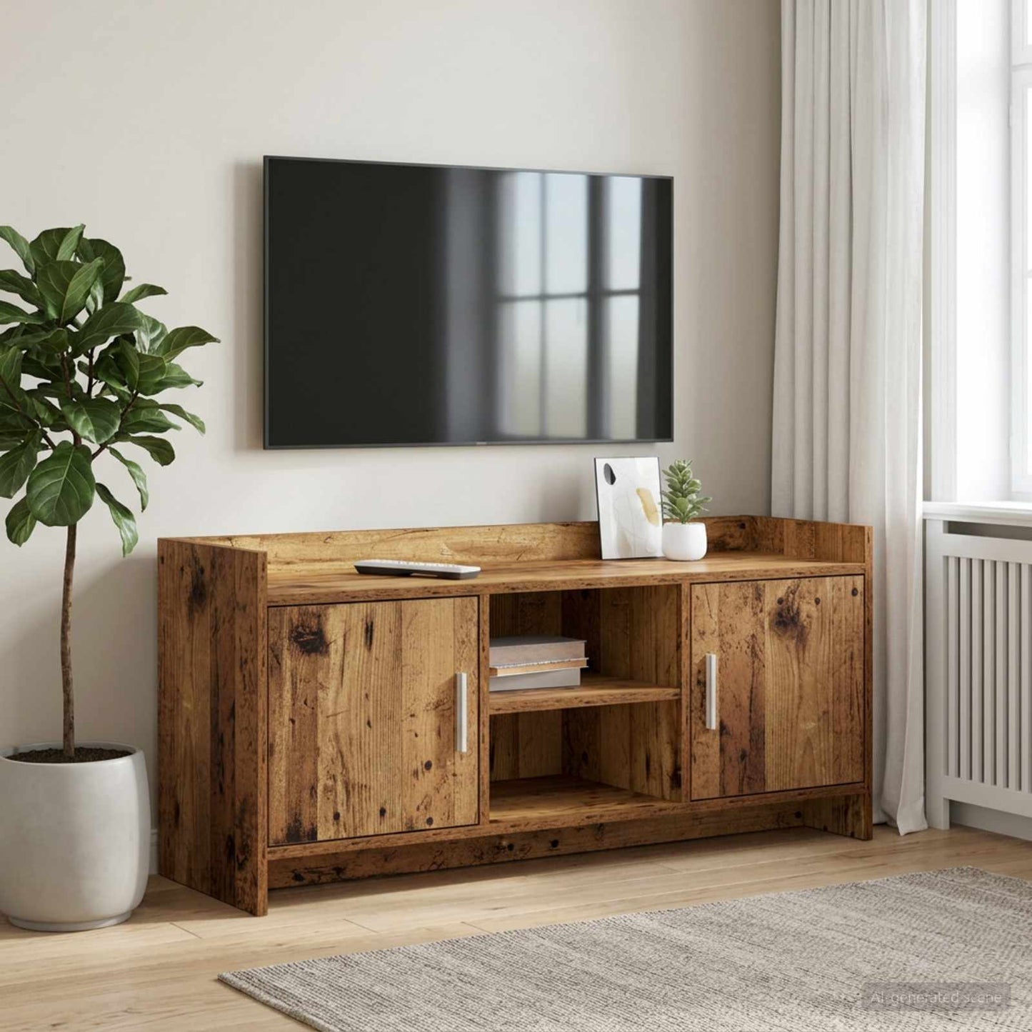 vidaXL Ντουλάπι TV 102 x 33 x 47 εκ Παλαιωμένο ξύλο Επεξεργασμένο Ξύλο
