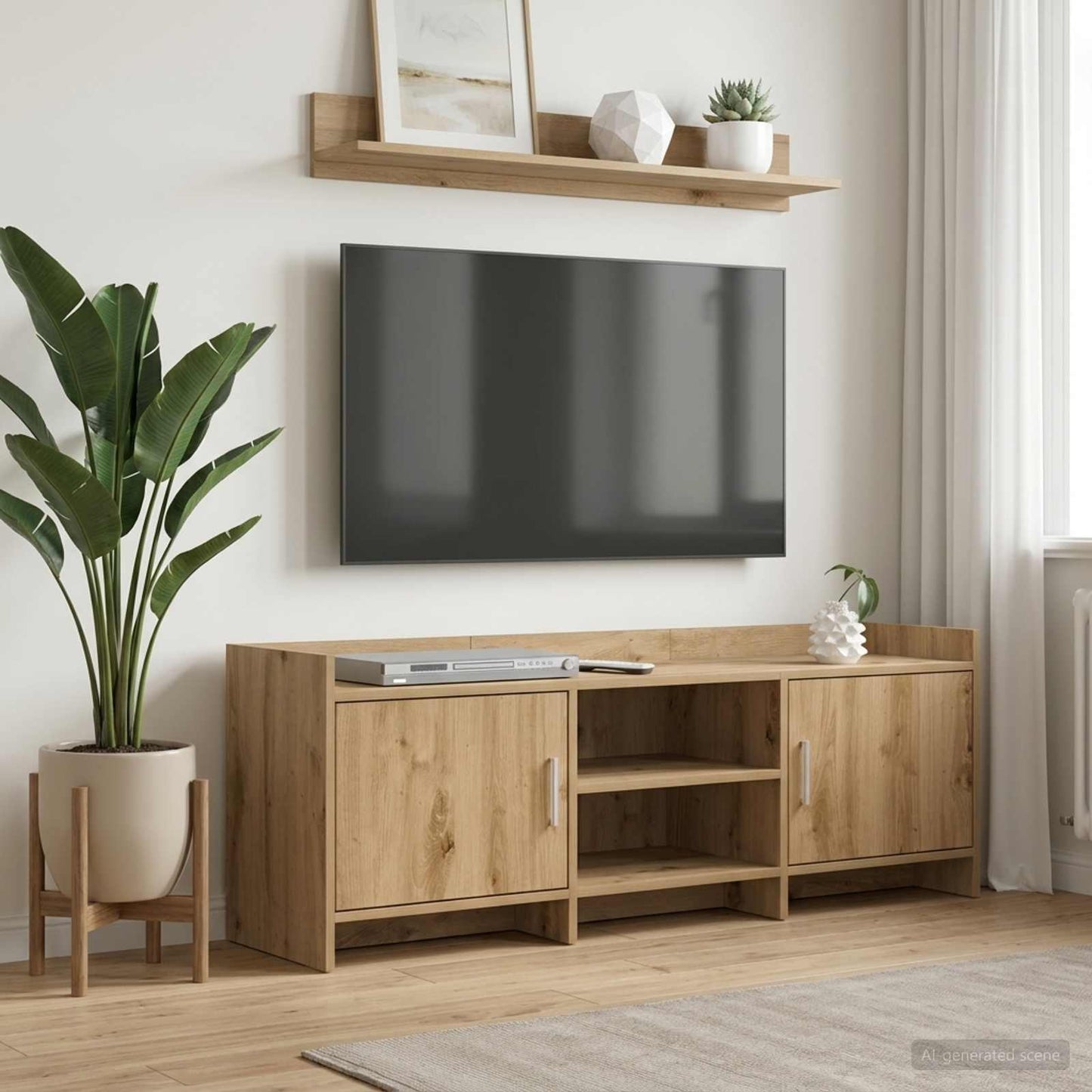 vidaXL Ντουλάπι TV 130 x 33 x 47 εκ Artisan Δρυς Επεξεργασμένο Ξύλο