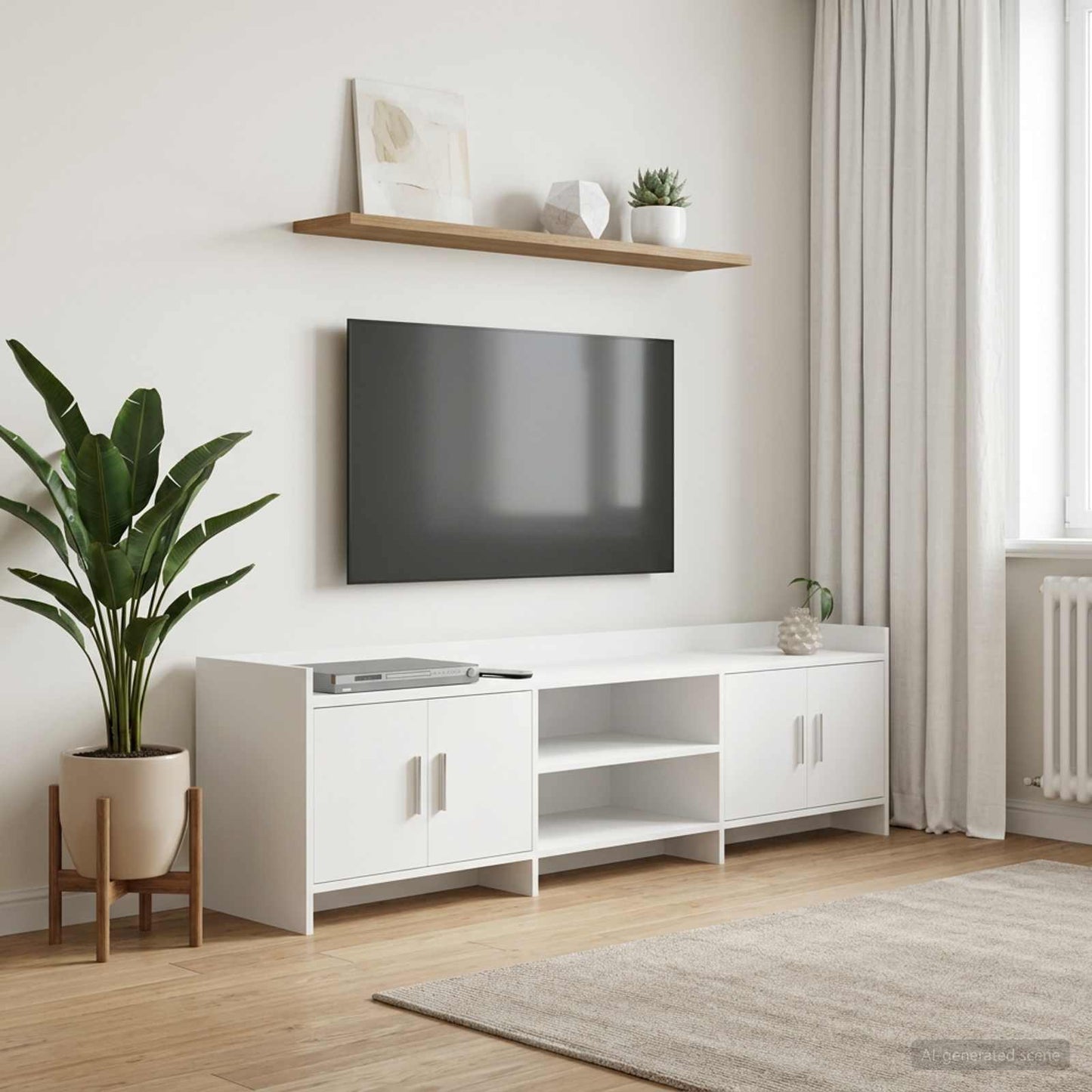 vidaXL Ντουλάπι TV 168 x 33 x 47 εκ. Λευκό Επεξεργασμένο Ξύλο