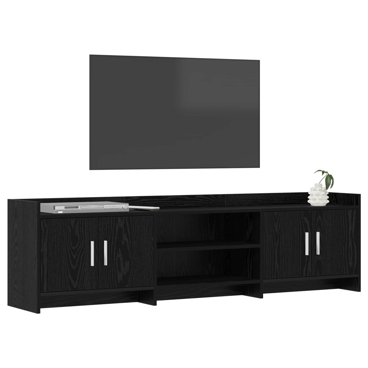 vidaXL Ντουλάπι TV 168 x 33 x 47 εκ. Μαύρη Δρυς Επεξεργασμένο Ξύλο