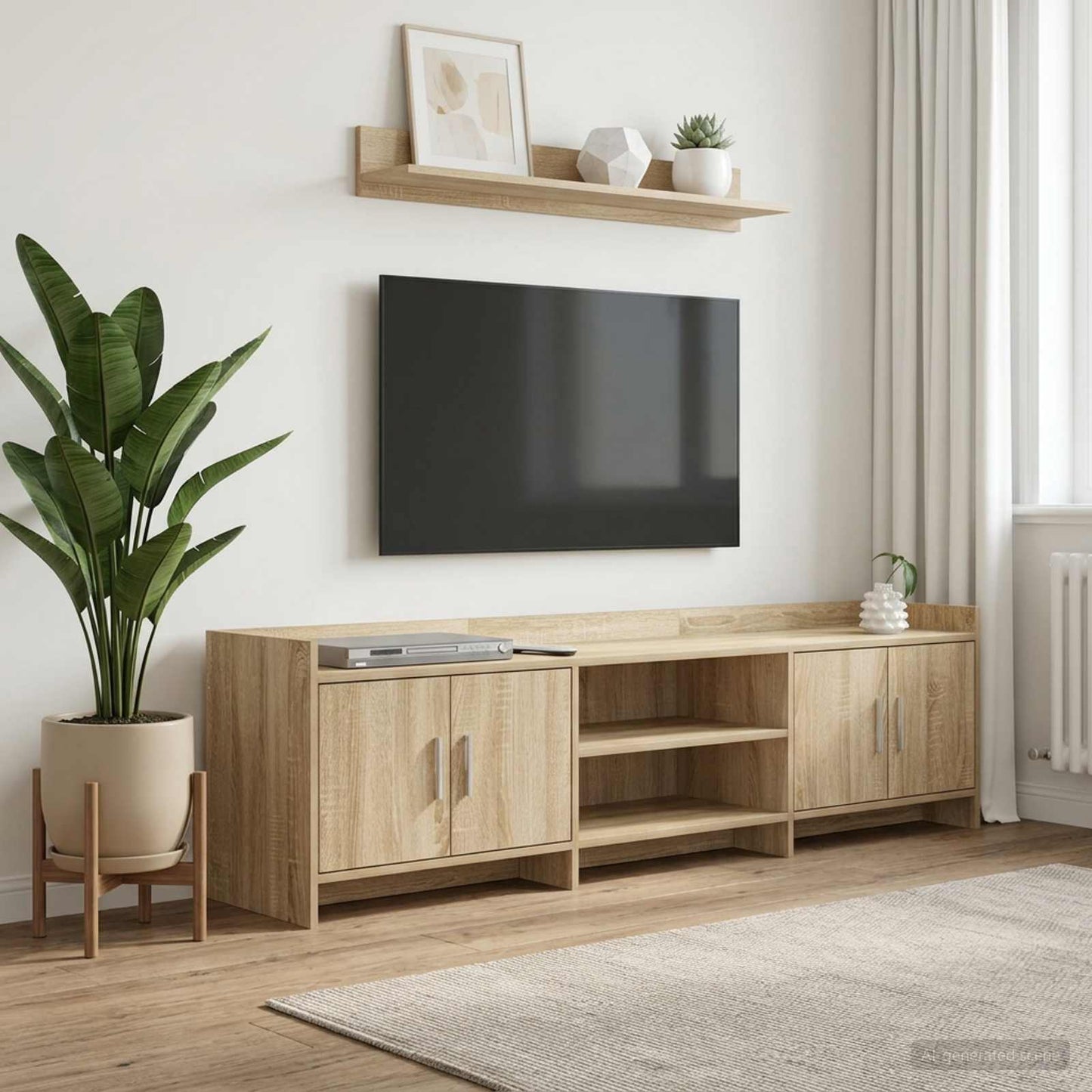 vidaXL Ντουλάπι TV 168 x 33 x 47 εκ. Sonoma Δρυς Επεξεργασμένο Ξύλο
