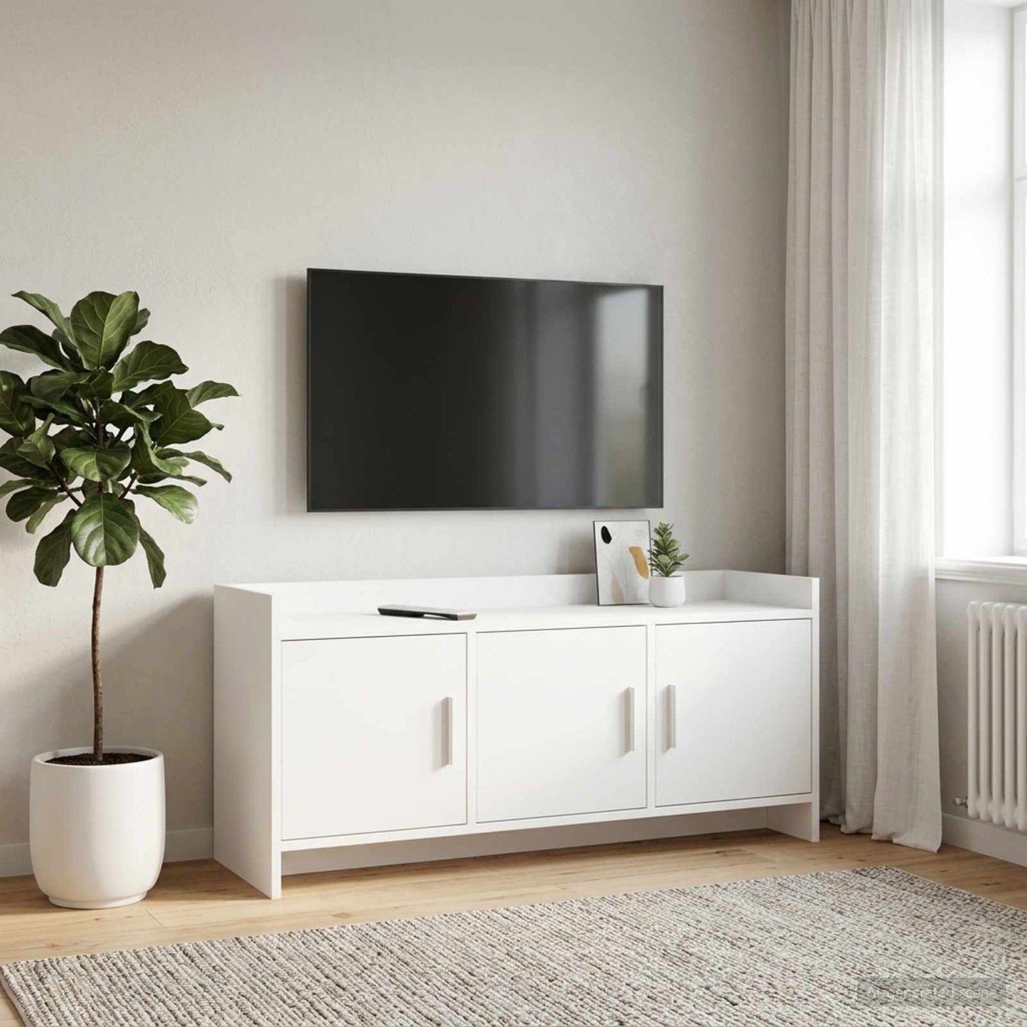 vidaXL Ντουλάπι TV 102 x 33 x 47 εκ Λευκό Επεξεργασμένο Ξύλο