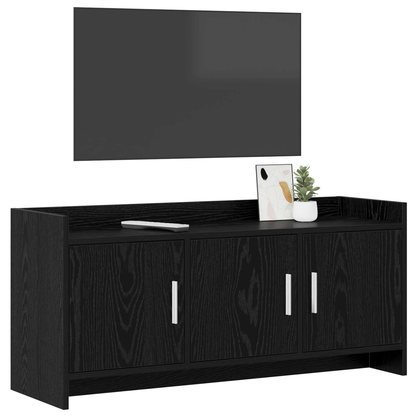 vidaXL Ντουλάπι TV 102 x 33 x 47 εκ Μαύρη Δρυς Επεξεργασμένο Ξύλο