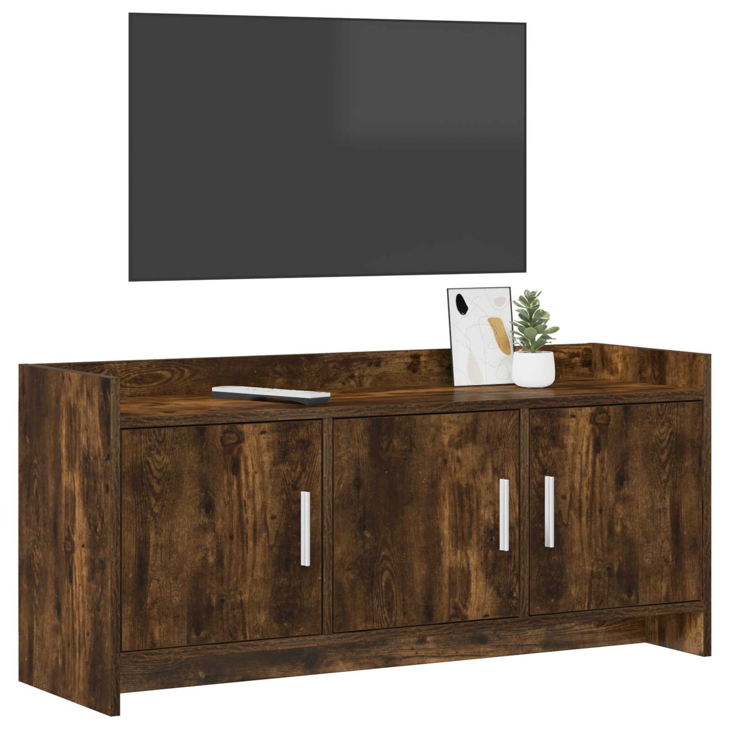 vidaXL Ντουλάπι TV 102 x 33 x 47 εκ Καπνισμένο Ξύλο Δρυός