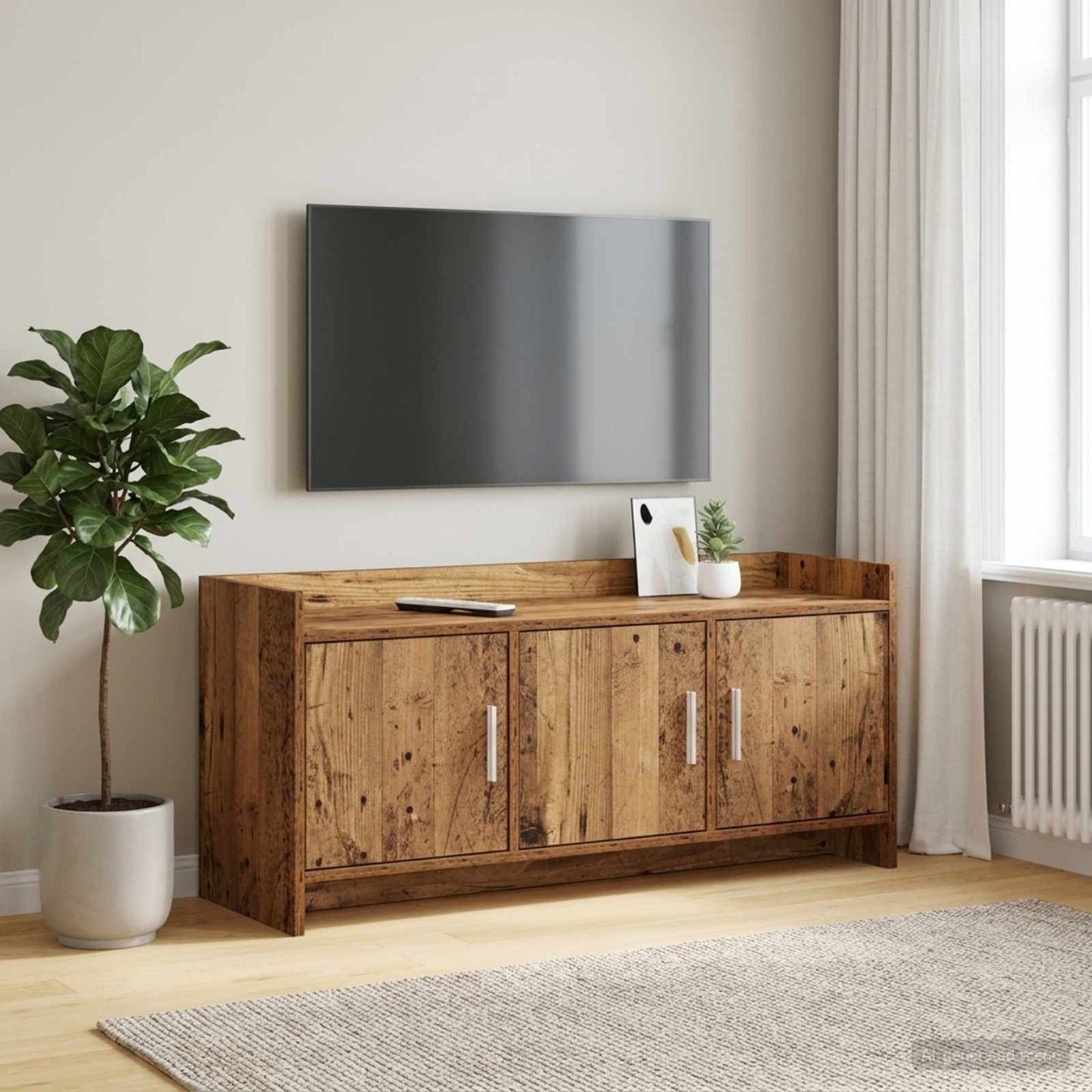 vidaXL Ντουλάπι TV 102 x 33 x 47 εκ Παλαιωμένο ξύλο Επεξεργασμένο Ξύλο