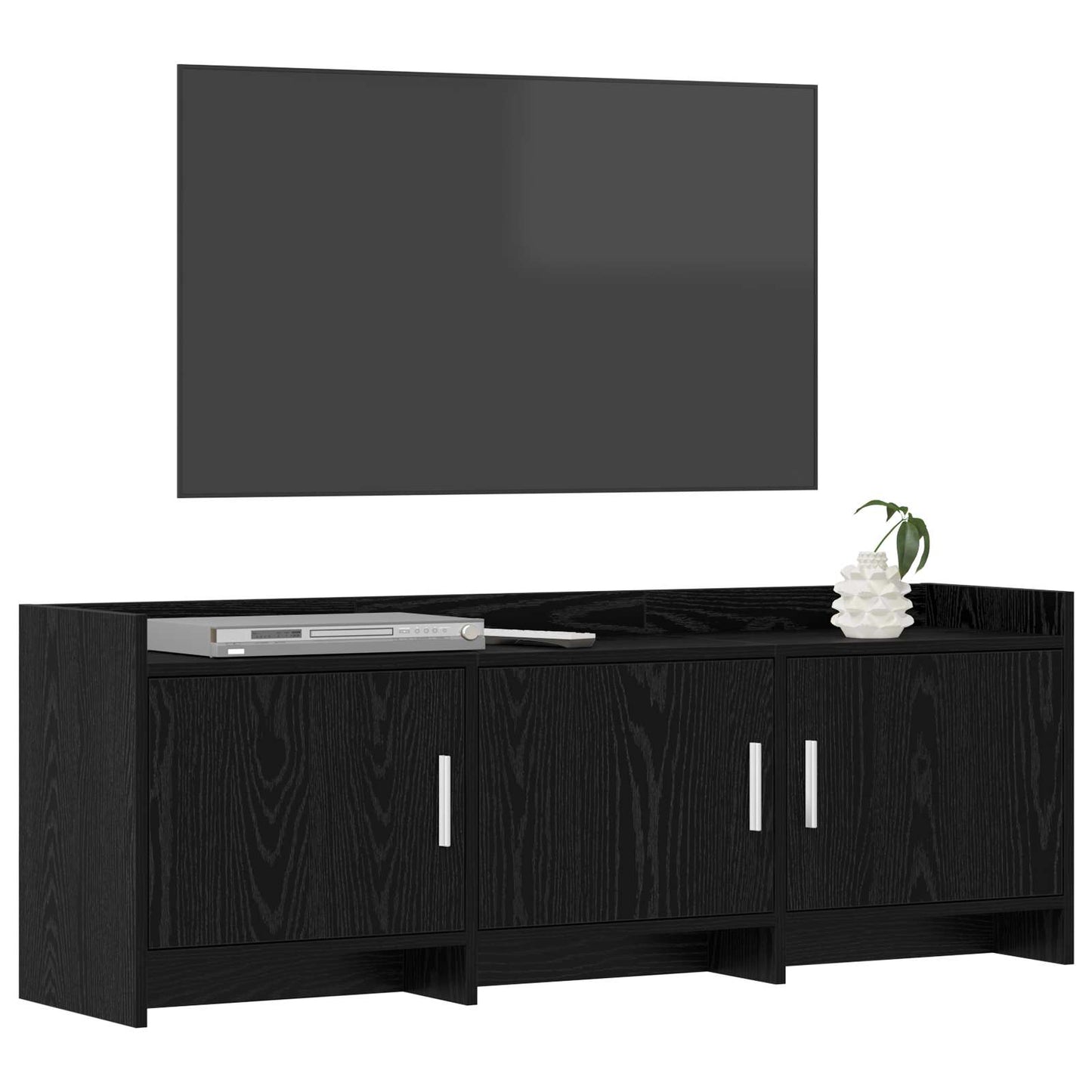 vidaXL Ντουλάπι TV 130 x 33 x 47 εκ Μαύρη Δρυς Επεξεργασμένο Ξύλο