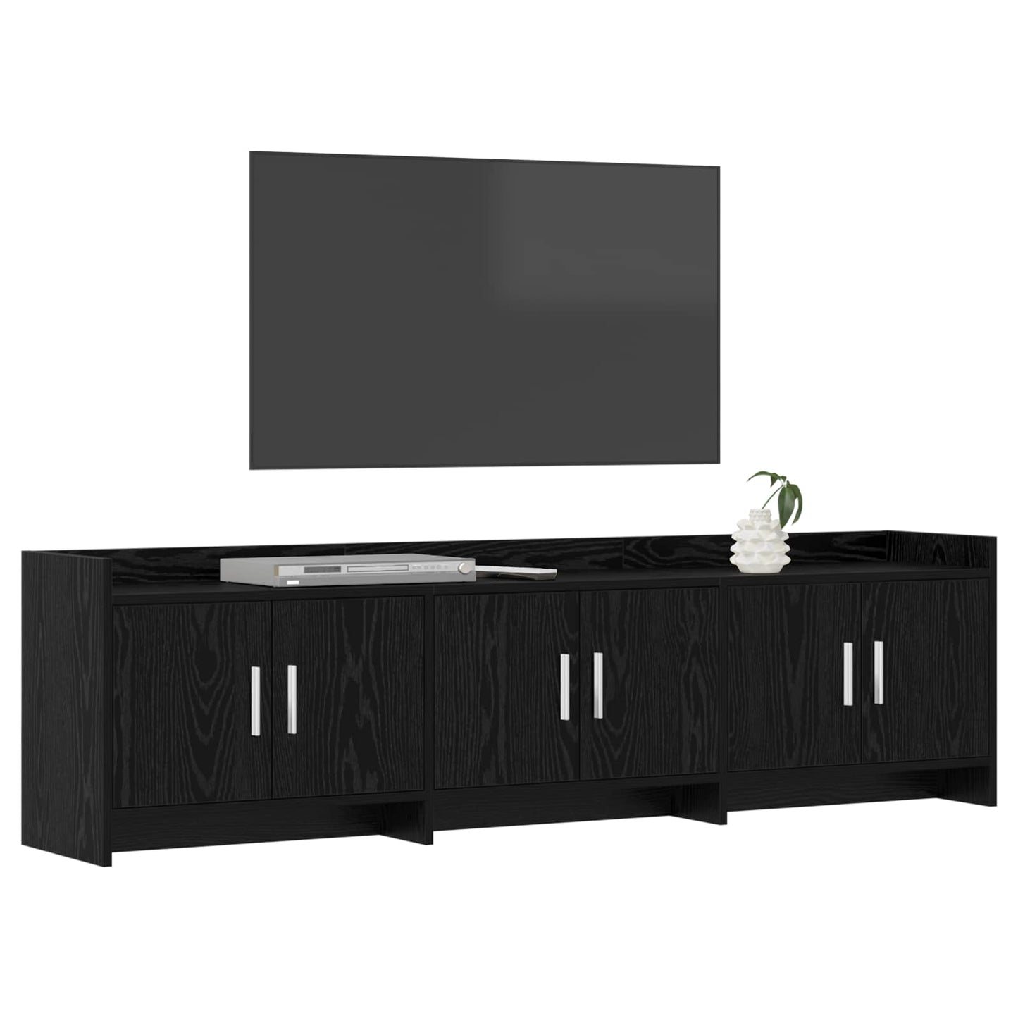 vidaXL Ντουλάπι TV 168 x 33 x 47 εκ. Μαύρη Δρυς Επεξεργασμένο Ξύλο