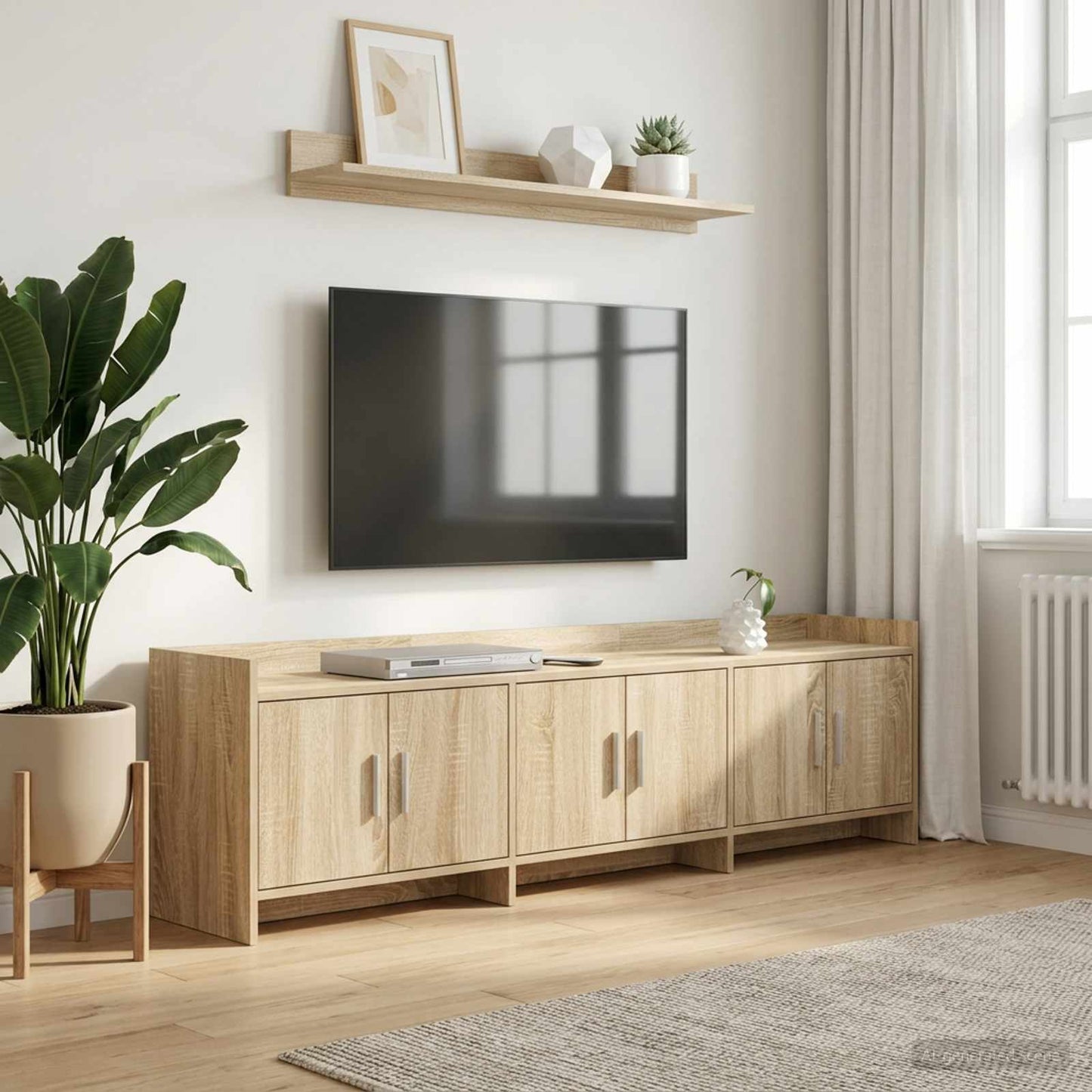 vidaXL Ντουλάπι TV 168 x 33 x 47 εκ. Sonoma Δρυς Επεξεργασμένο Ξύλο