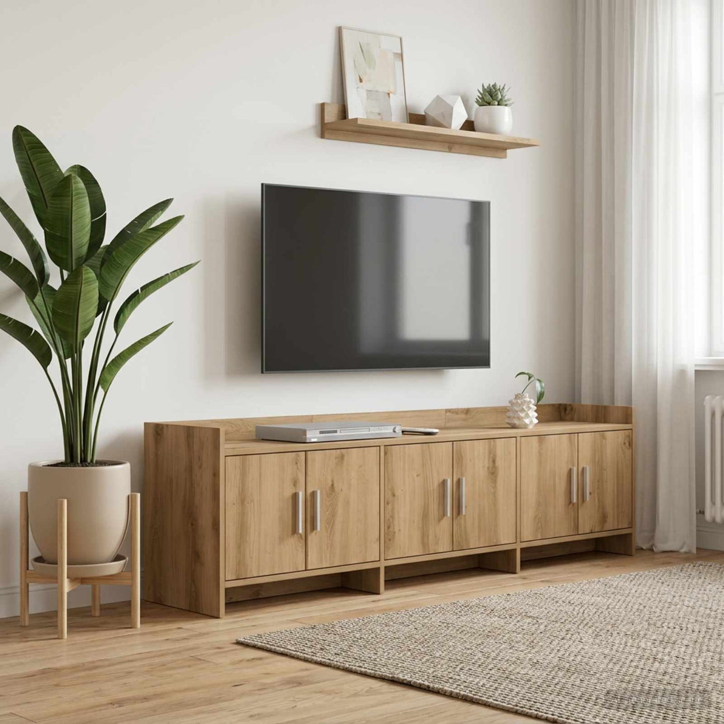 vidaXL Ντουλάπι TV 168 x 33 x 47 εκ. Artisan Δρυς Επεξεργασμένο Ξύλο