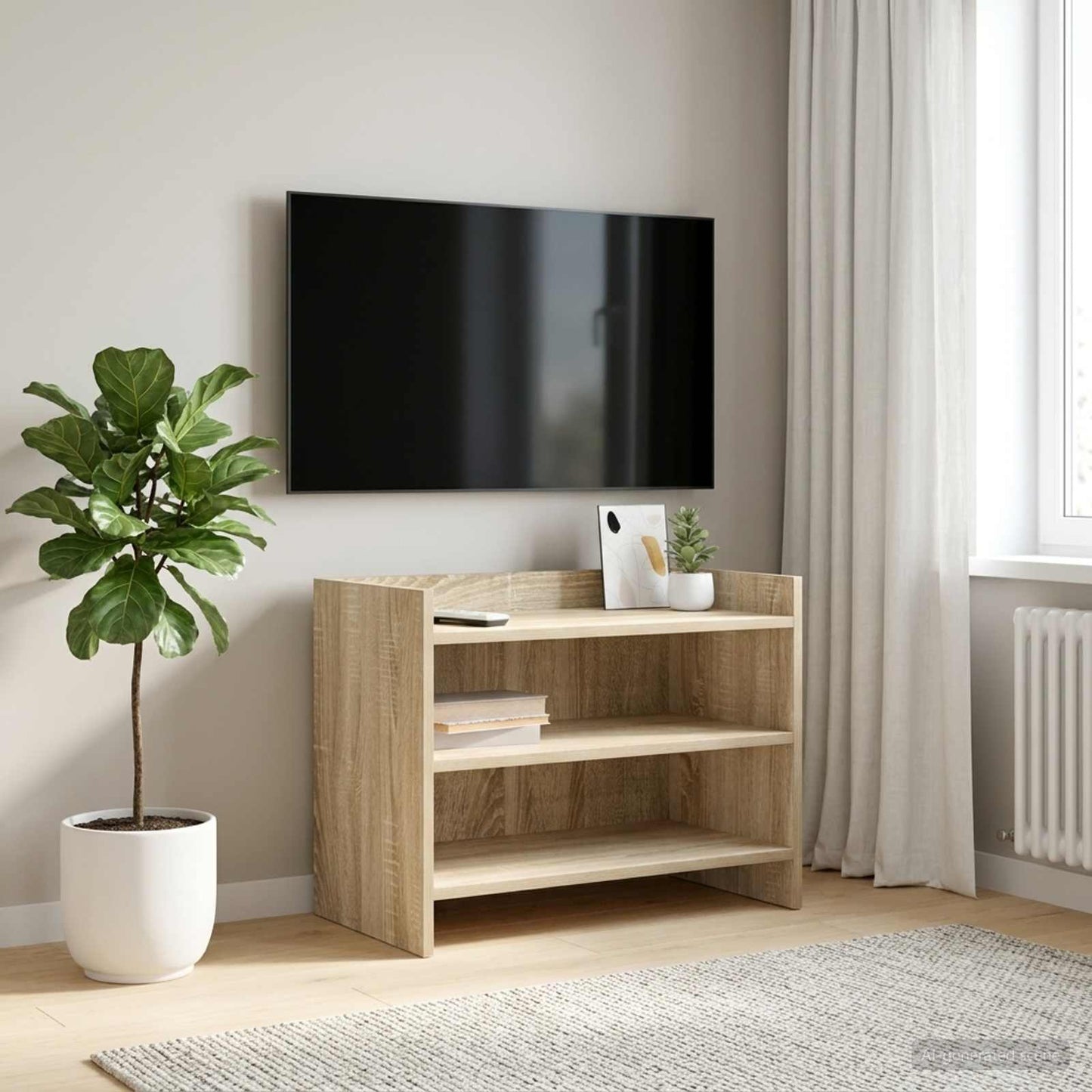 vidaXL Ντουλάπι TV 60 x 33 x 47 εκ. Sonoma Δρυς Επεξεργασμένο Ξύλο