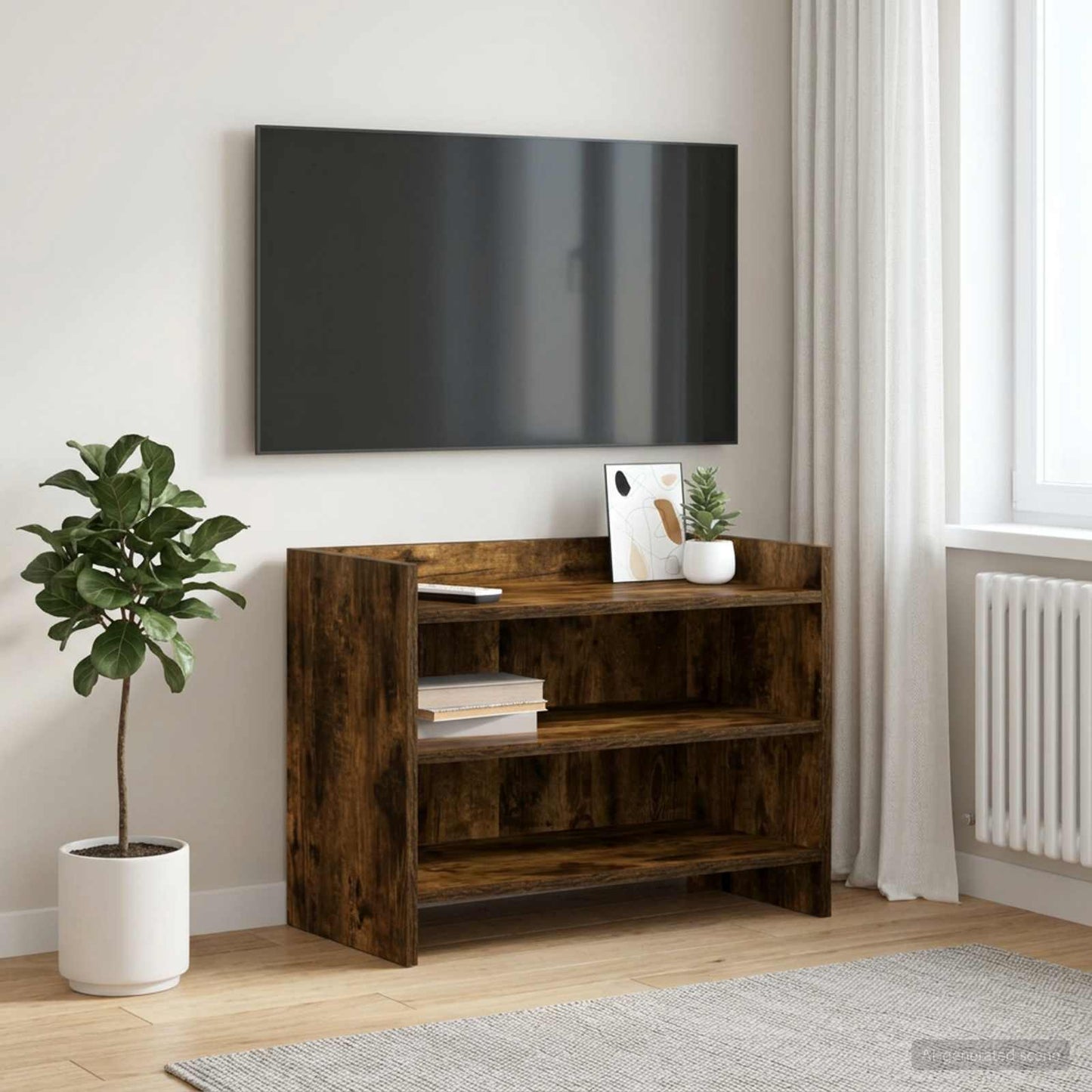 vidaXL Ντουλάπι TV 60 x 33 x 47 εκ. Καπνισμένο Ξύλο Δρυός
