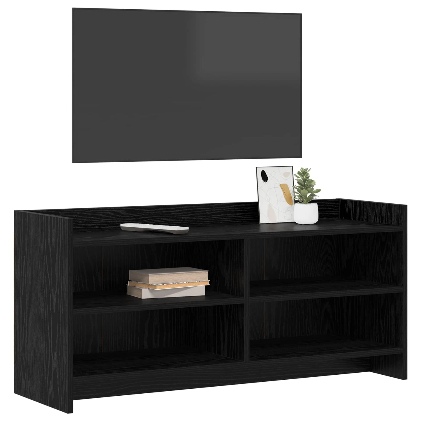 vidaXL Ντουλάπι TV 100 x 33 x 47 εκ Μαύρη Δρυς Επεξεργασμένο Ξύλο