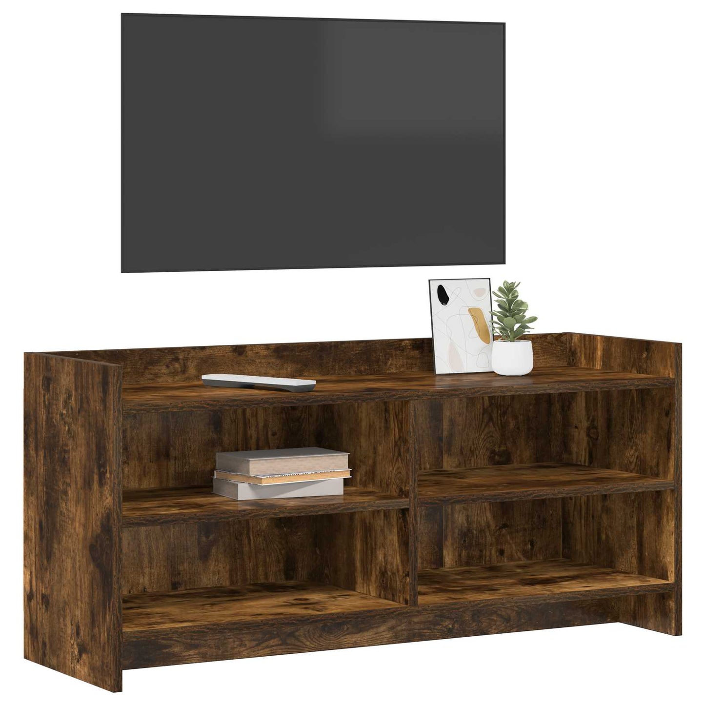 vidaXL Ντουλάπι TV 100 x 33 x 47 εκ Καπνισμένο Ξύλο Δρυός