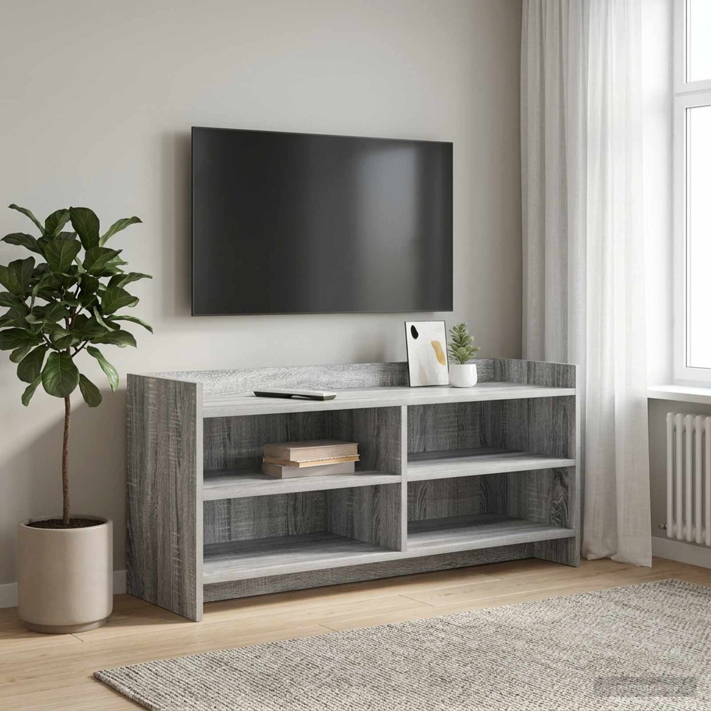 vidaXL Ντουλάπι TV 100 x 33 x 47 εκ Γκρι Sonoma Επεξεργασμένο Ξύλο