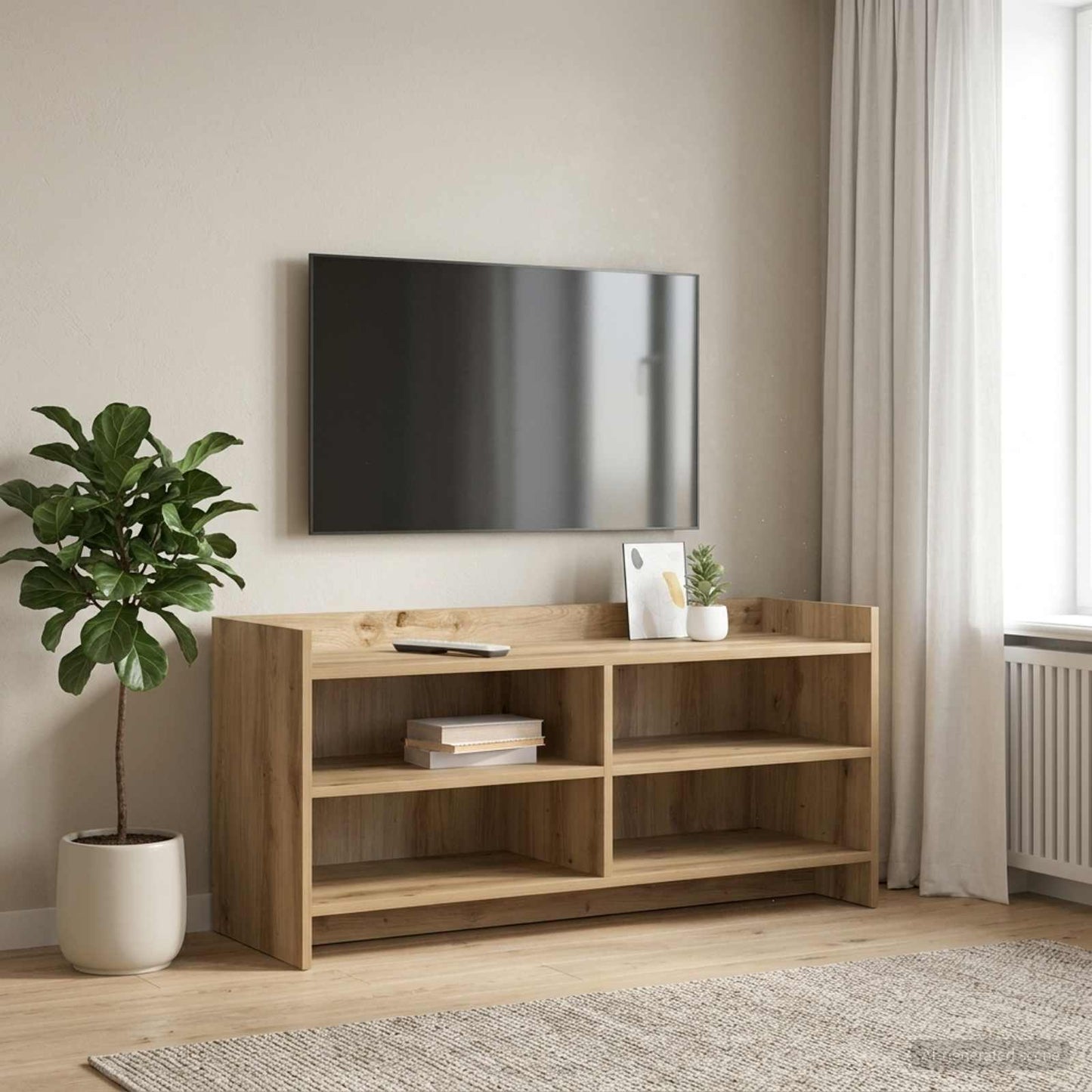 vidaXL Ντουλάπι TV 100 x 33 x 47 εκ Artisan Δρυς Επεξεργασμένο Ξύλο