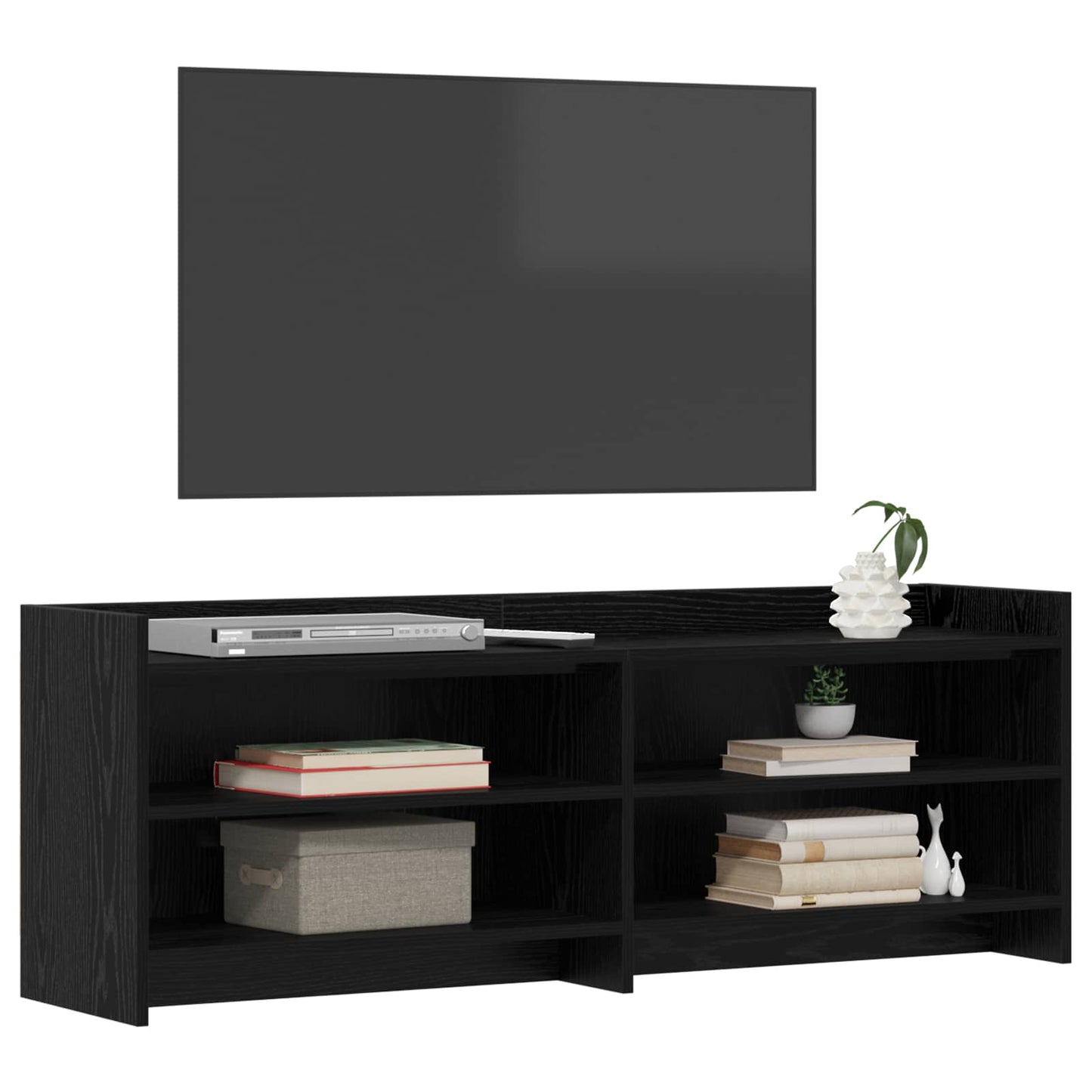 vidaXL Ντουλάπι TV 135 x 33 x 47 εκ. Μαύρη Δρυς Επεξεργασμένο Ξύλο