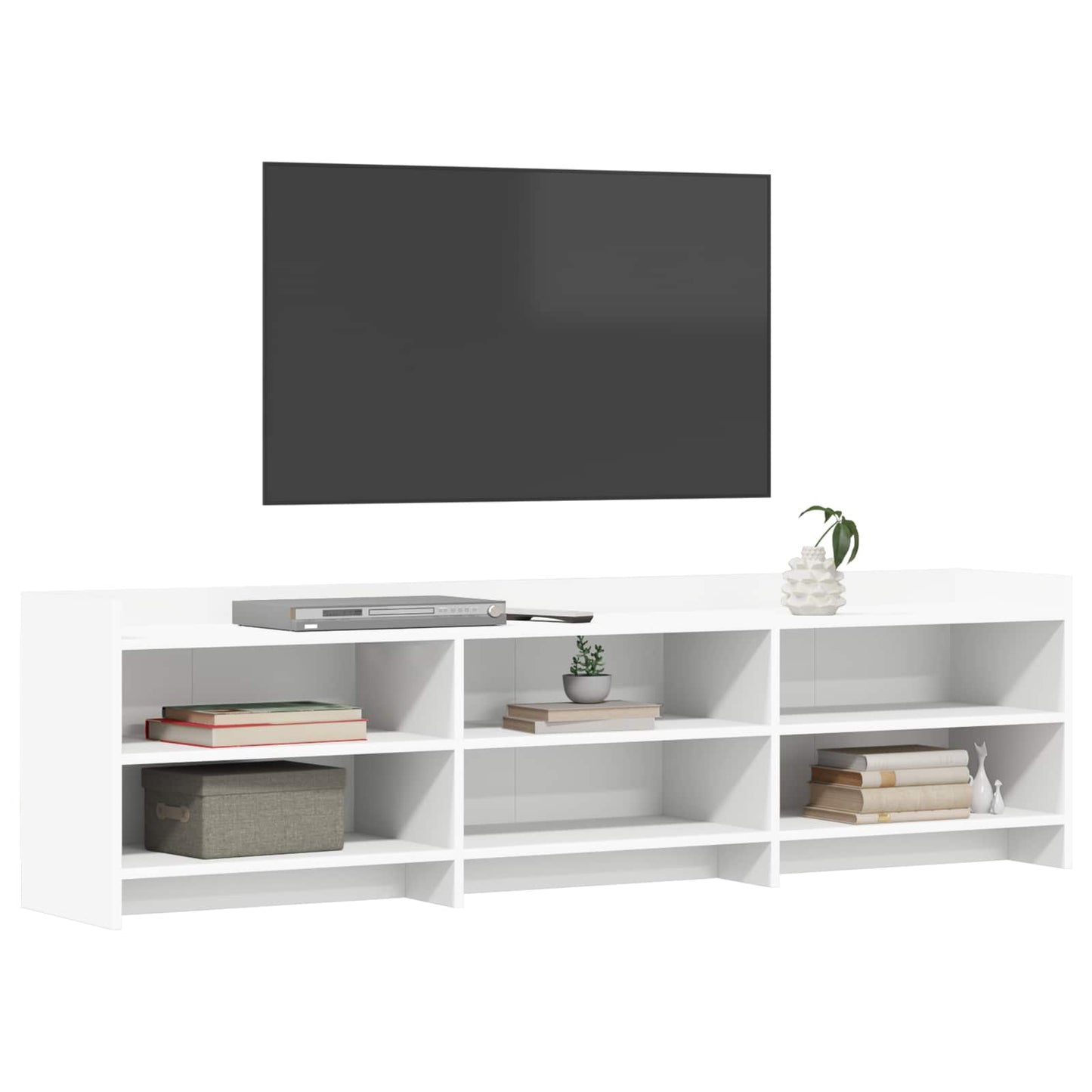 vidaXL Ντουλάπι TV 168 x 33 x 47 εκ. Λευκό Επεξεργασμένο Ξύλο