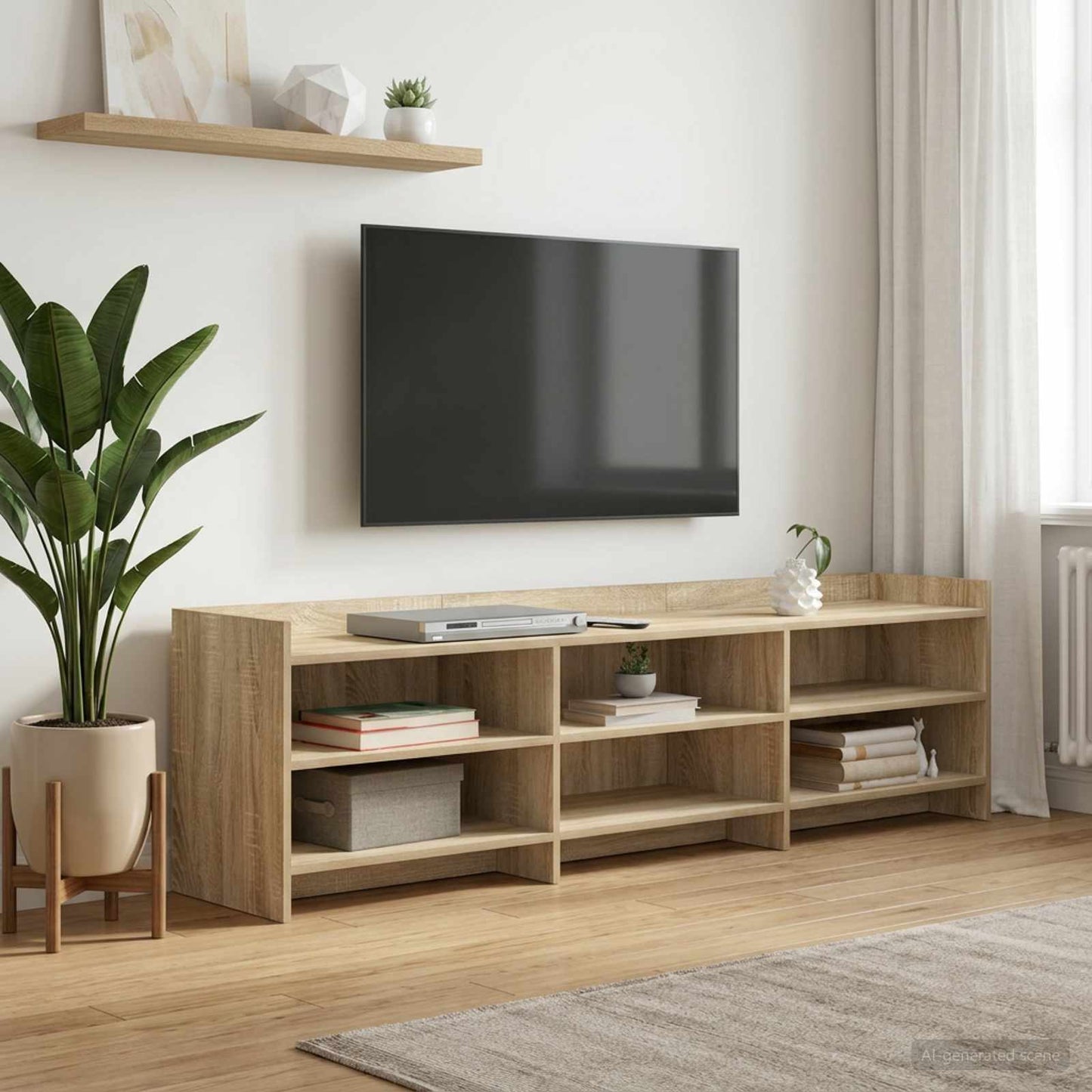 vidaXL Ντουλάπι TV 168 x 33 x 47 εκ. Sonoma Δρυς Επεξεργασμένο Ξύλο