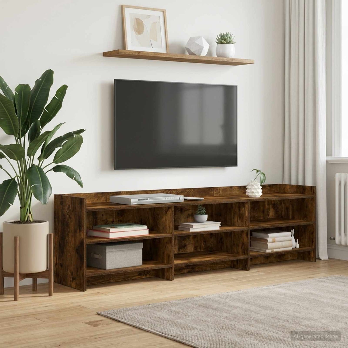 vidaXL Ντουλάπι TV 168 x 33 x 47 εκ. Καπνισμένο Ξύλο Δρυός