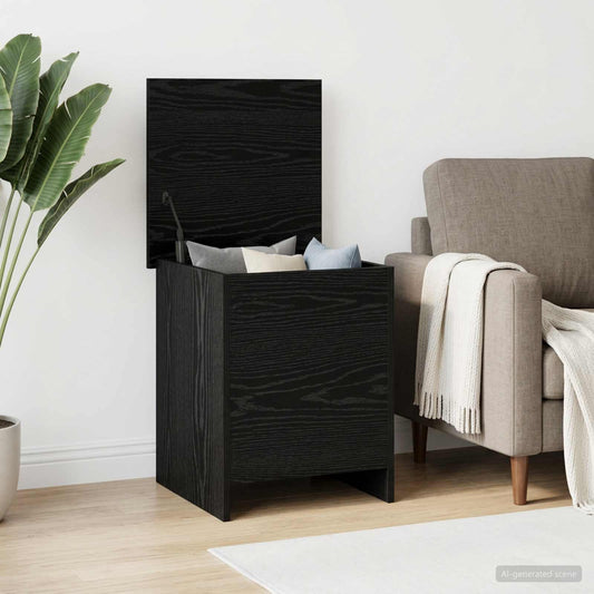 vidaXL Θήκη Αποθήκευσης Μαύρη Δρυς 40 x 40 x 50 cm Επεξεργασμένο Ξύλο