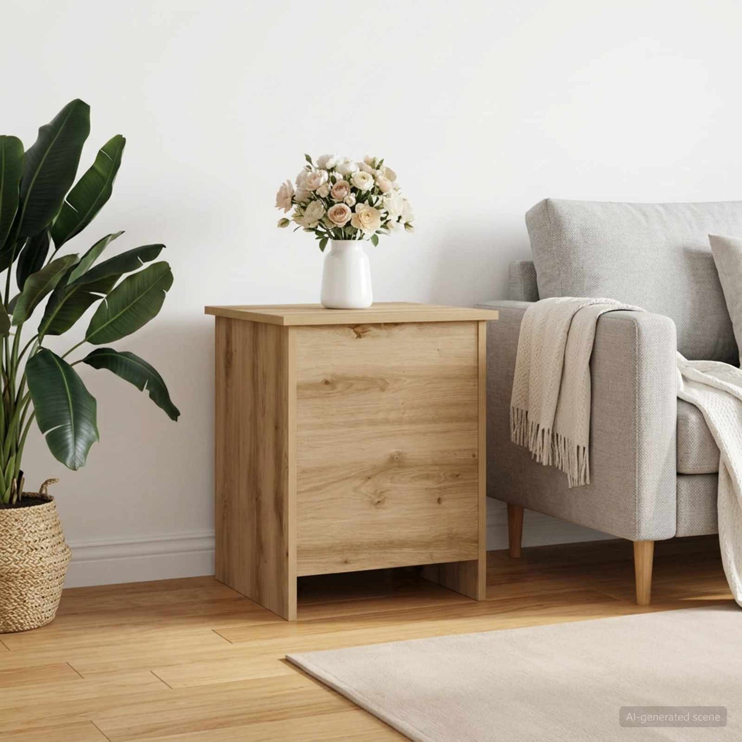 vidaXL Θήκη Αποθήκευσης με αποθήκευση Artisan Δρυς 40 x 40 x 50 cm