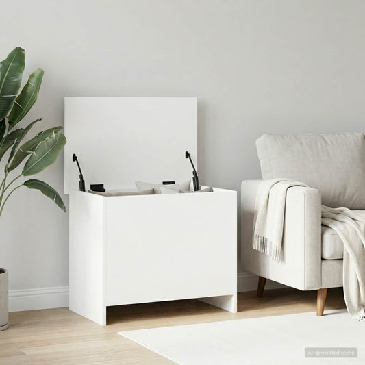 vidaXL Θήκη Αποθήκευσης Λευκό 60 x 40 x 50 cm Επεξεργασμένο Ξύλο