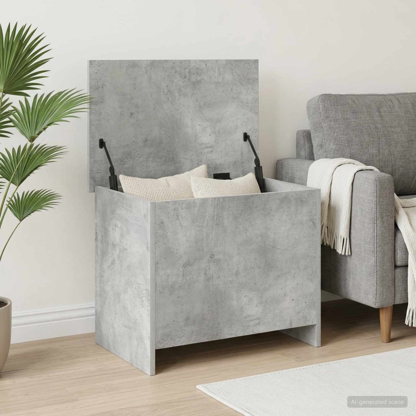 vidaXL Θήκη Αποθήκευσης Γκρι Σκυροδέματος 60 x 40 x 50 cm