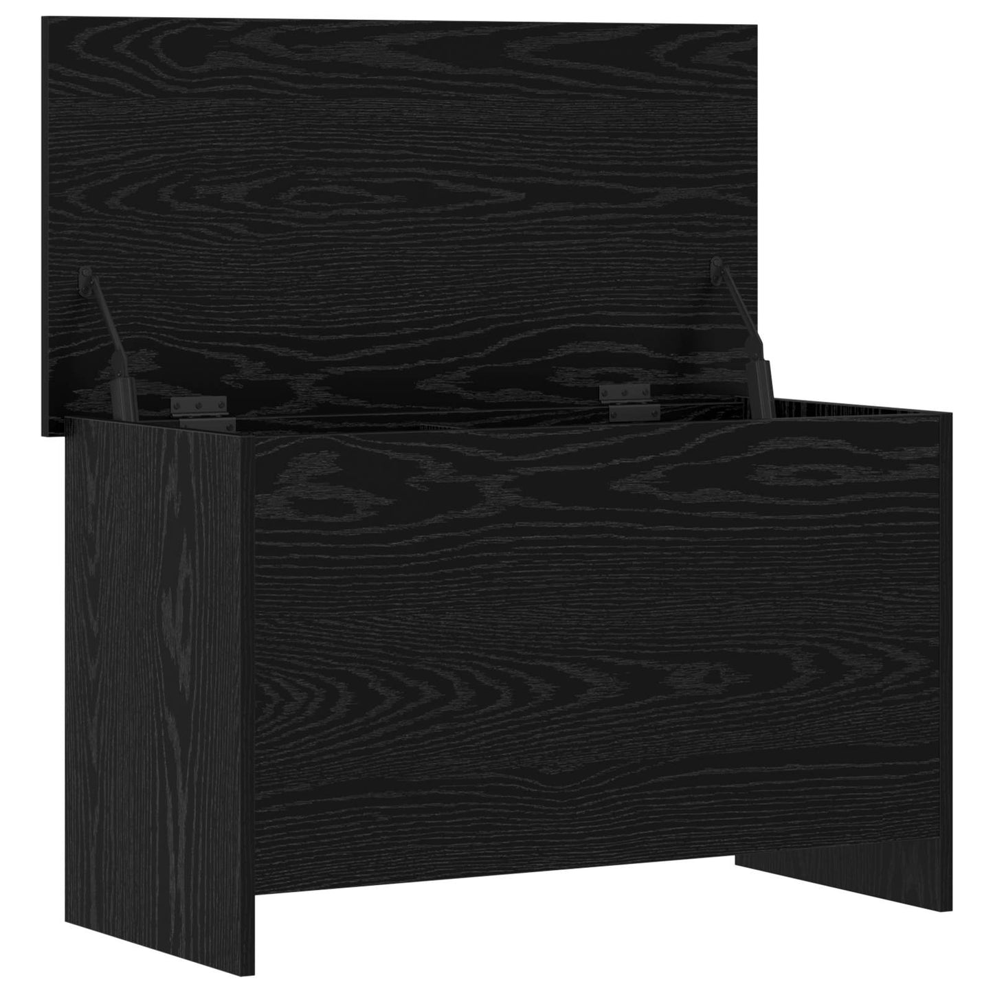vidaXL Θήκη Αποθήκευσης Μαύρη Δρυς 80 x 40 x 50 cm Επεξεργασμένο Ξύλο