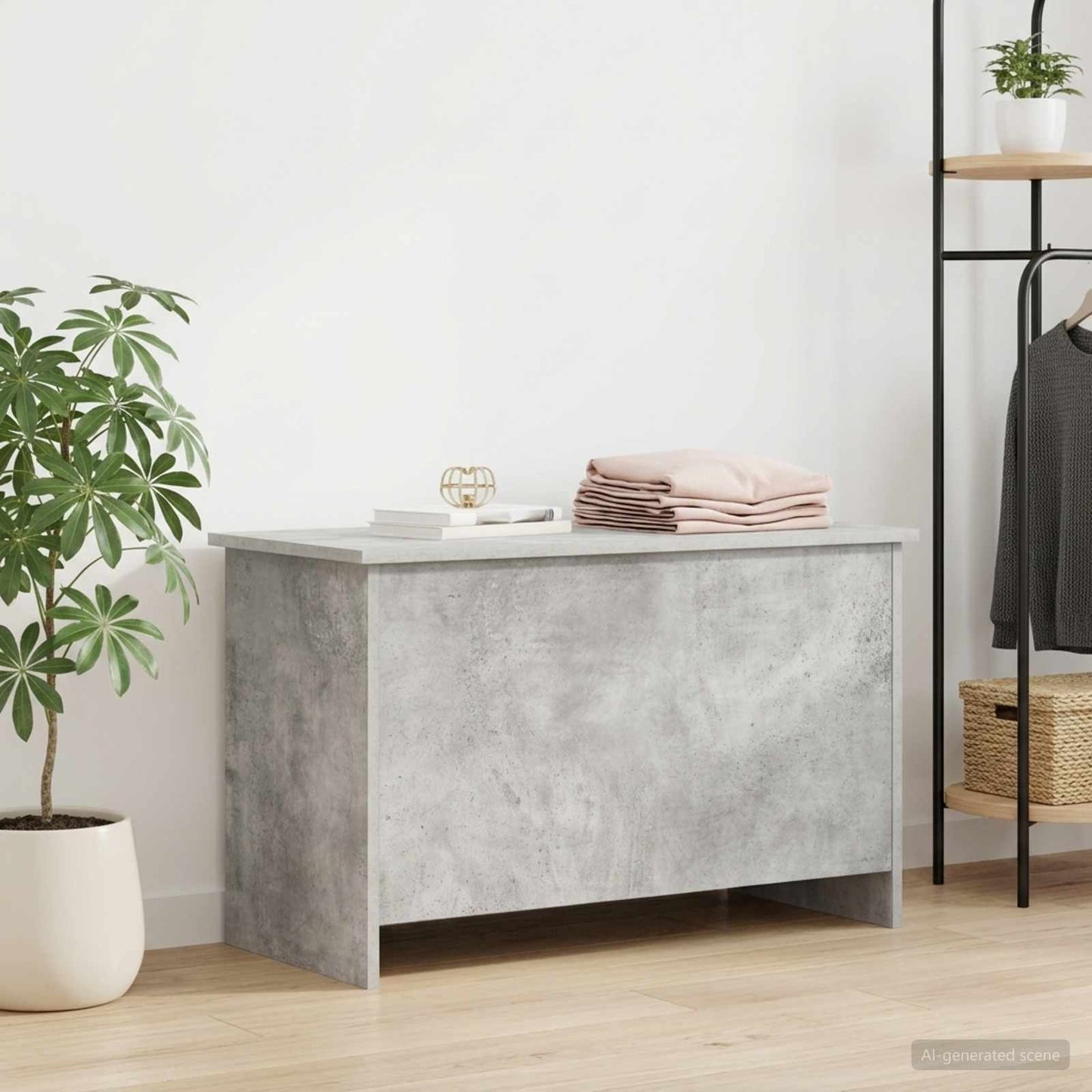vidaXL Θήκη Αποθήκευσης Γκρι Σκυροδέματος 80 x 40 x 50 cm
