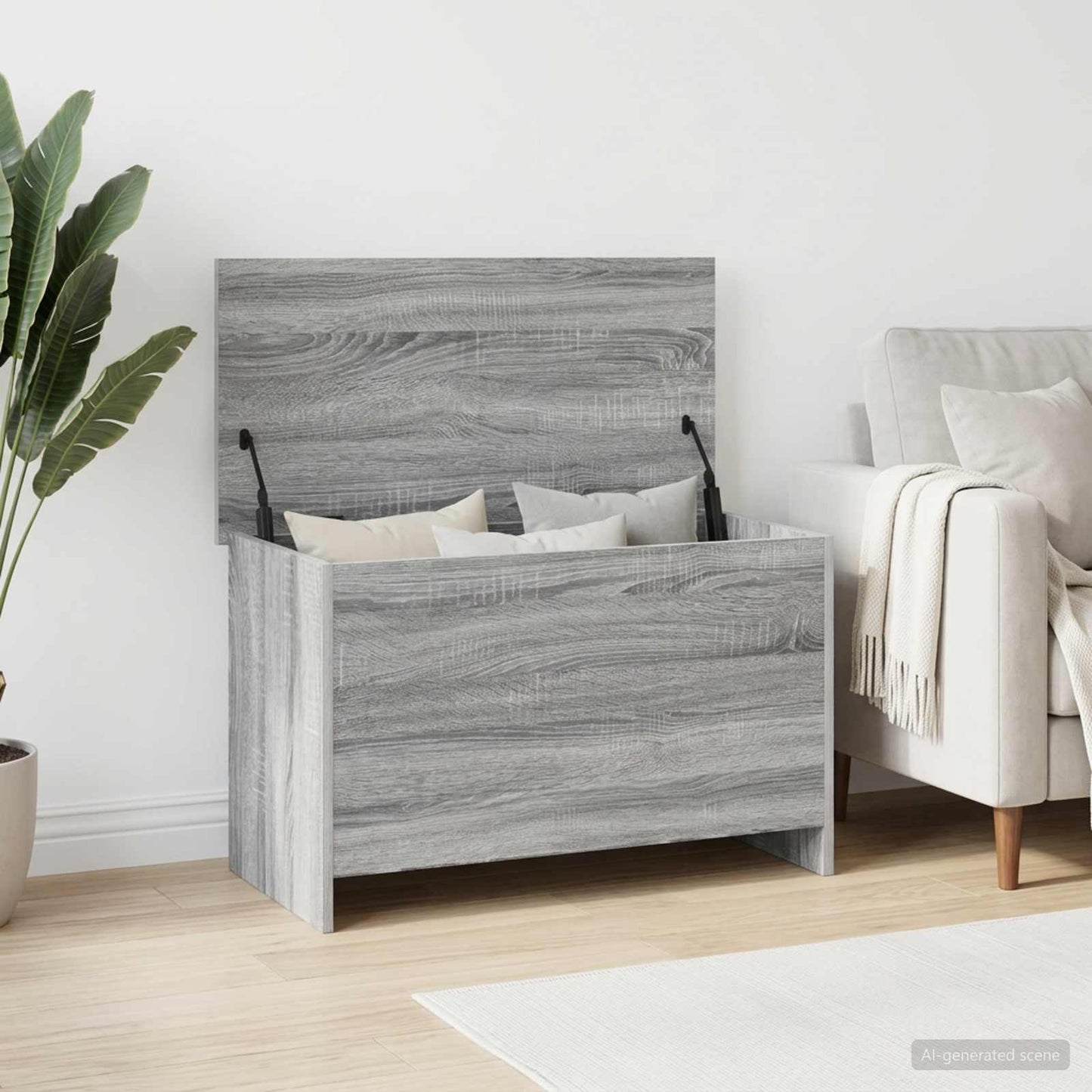 vidaXL Θήκη Αποθήκευσης Γκρι Sonoma 80 x 40 x 50 cm Επεξεργασμένο Ξύλο