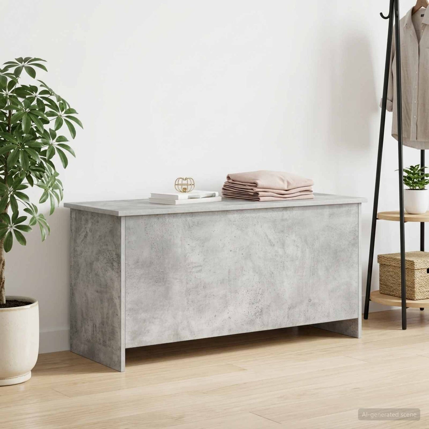 vidaXL Θήκη Αποθήκευσης Γκρι Σκυροδέματος 100 x 40 x 50 cm