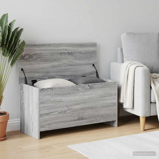 vidaXL Θήκη Αποθήκευσης με αποθήκευση Γκρι Sonoma 100 x 40 x 50 cm