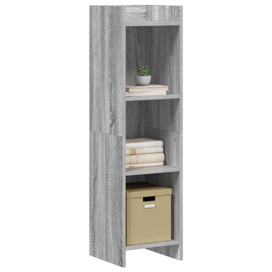 vidaXL Βιβλιοθήκη Γκρι Sonoma 30 x 30 x 111 εκ Επεξεργασμένο Ξύλο