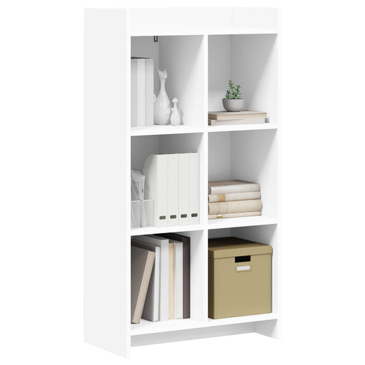 vidaXL Βιβλιοθήκη Λευκό 59 x 30 x 111 εκ Επεξεργασμένο Ξύλο