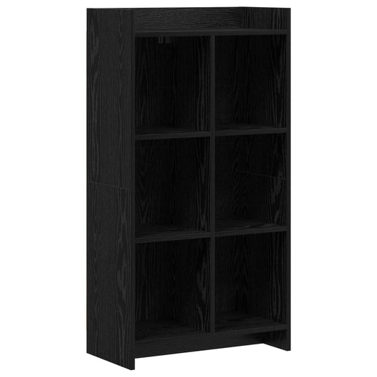 vidaXL Βιβλιοθήκη Μαύρη Δρυς 59 x 30 x 111 εκ Επεξεργασμένο Ξύλο