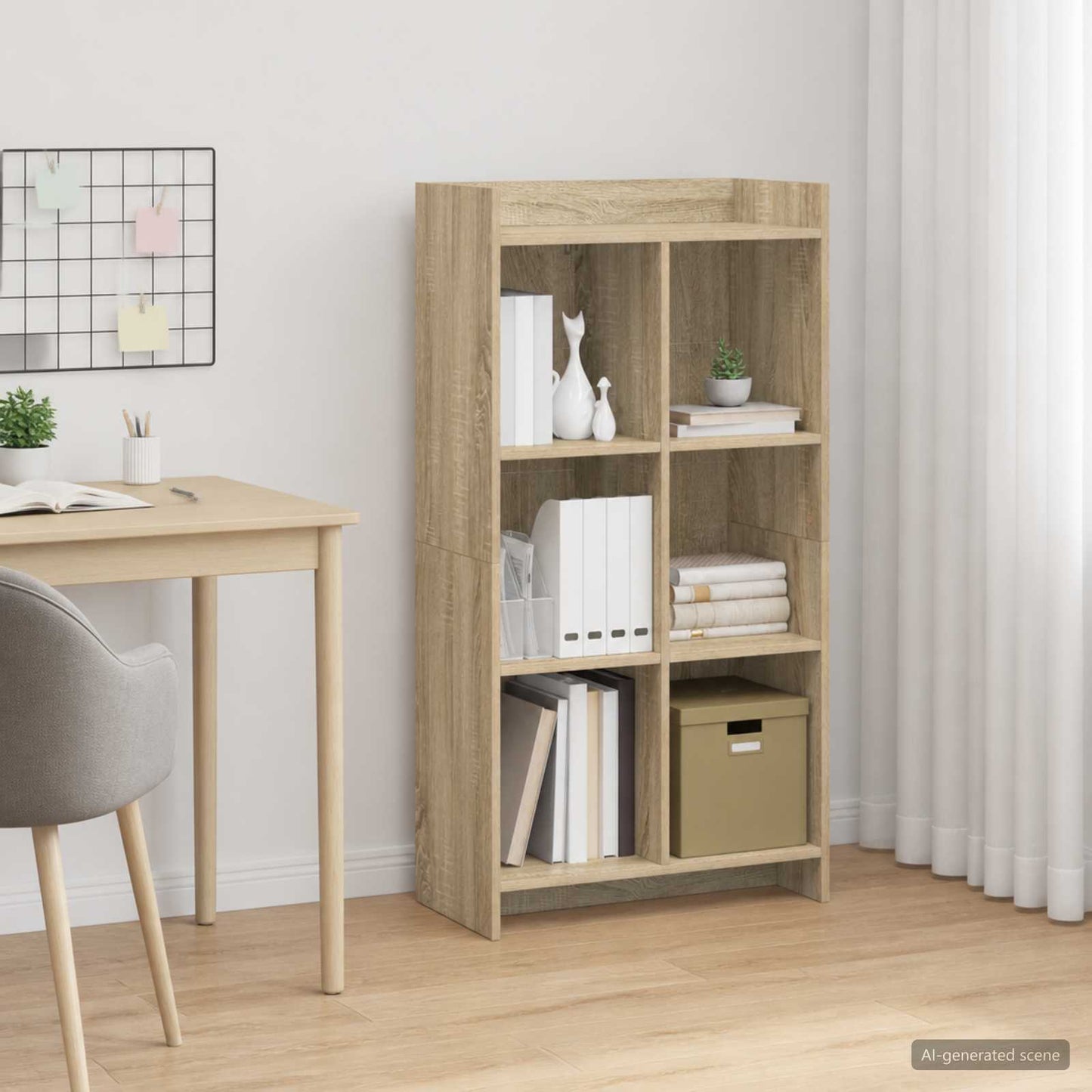 vidaXL Βιβλιοθήκη Sonoma Δρυς 59 x 30 x 111 εκ Επεξεργασμένο Ξύλο