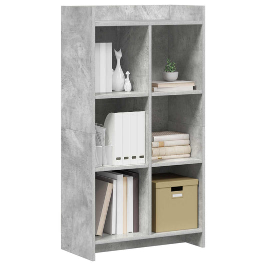 vidaXL Βιβλιοθήκη Γκρι Μπετόν 59 x 30 x 111 εκ Επεξεργασμένο Ξύλο