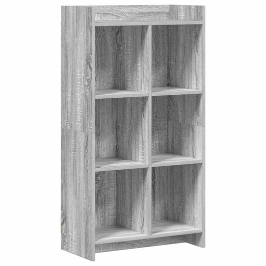 vidaXL Βιβλιοθήκη Γκρι Sonoma 59 x 30 x 111 εκ Επεξεργασμένο Ξύλο