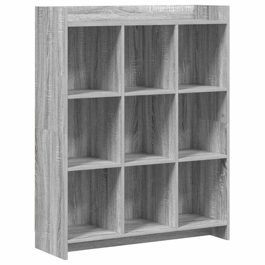 vidaXL Βιβλιοθήκη Γκρι Sonoma 87,5 x 30 x 111 εκ Επεξεργασμένο Ξύλο